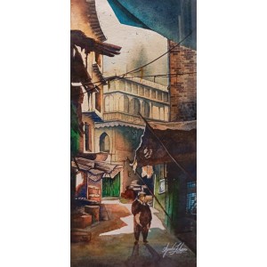 Aysha Khan, 10 x 22 Inch, Acrylic on Canvas, Cityscape Painting, AC-AYSKH-012